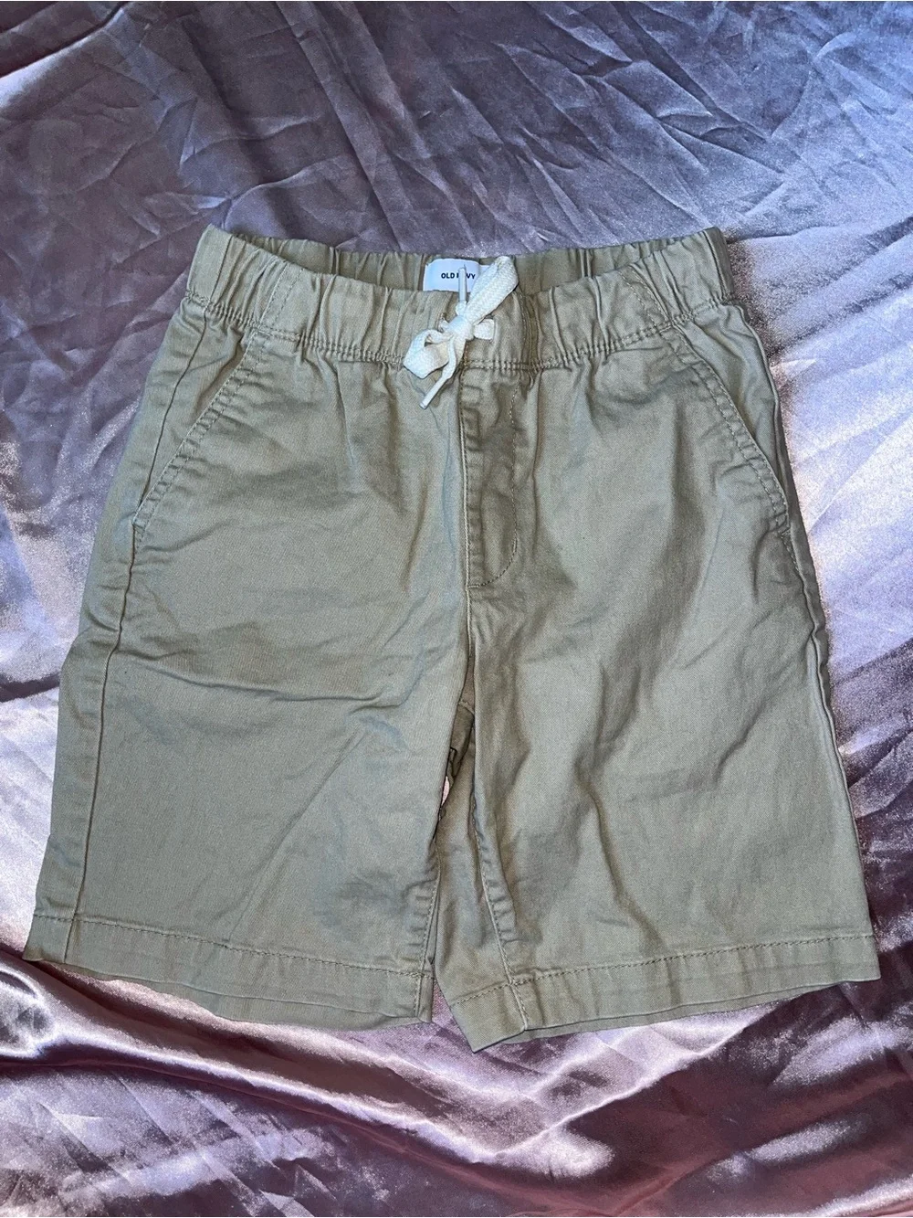Old Navy Olive Drawstring Pull-On Kids Shorts
